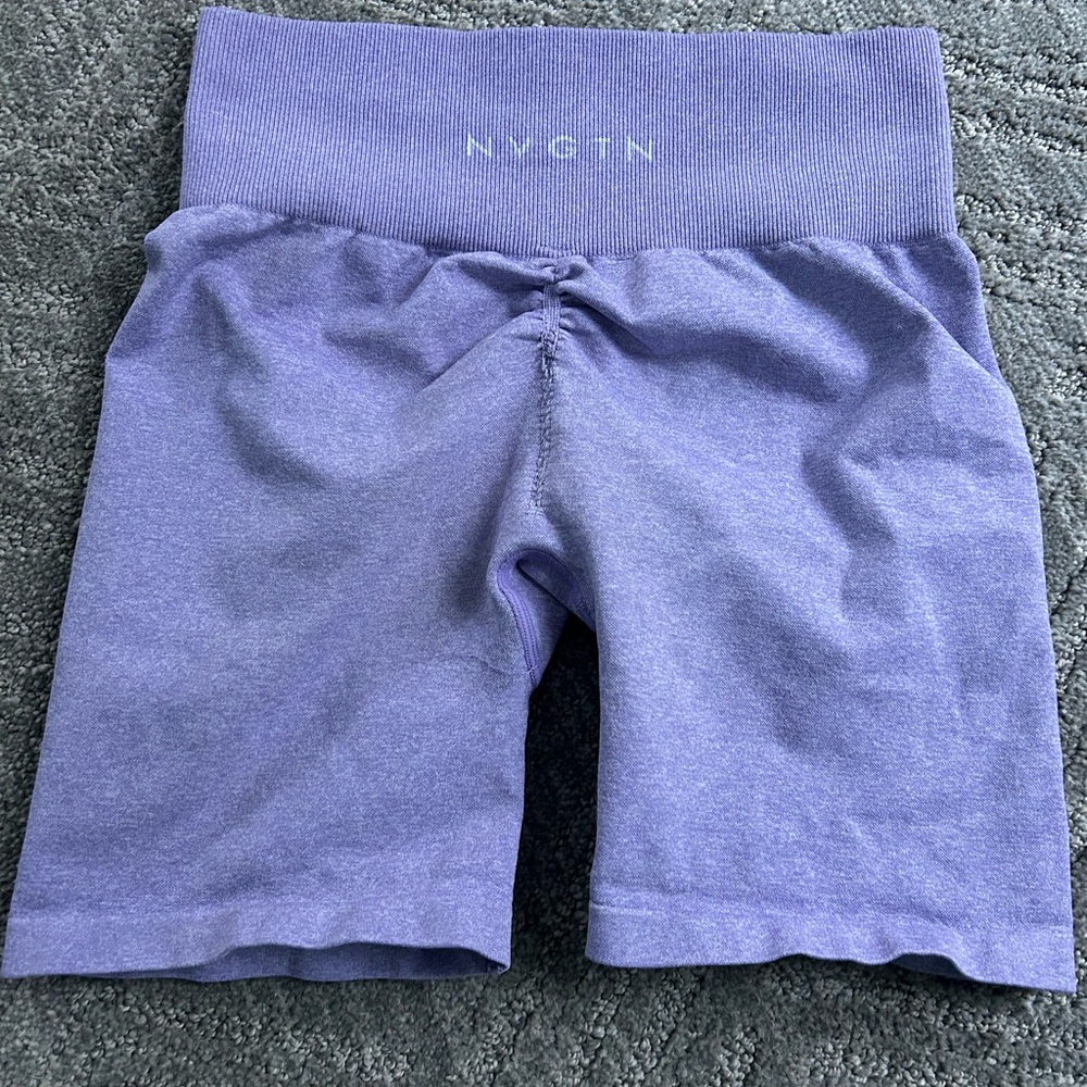 NVGTN Purple High-Waisted Shorts
